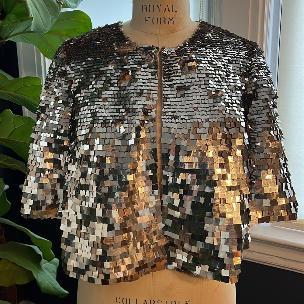 Tracy Reese Graduated Square sequined Disco Ball Jacket Showstopper size M